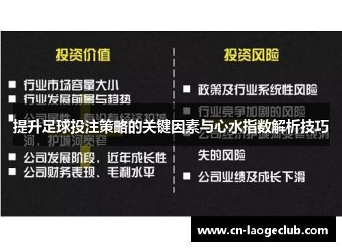 提升足球投注策略的关键因素与心水指数解析技巧