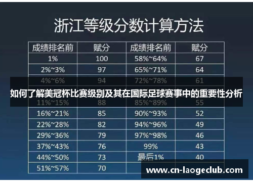 如何了解美冠杯比赛级别及其在国际足球赛事中的重要性分析
